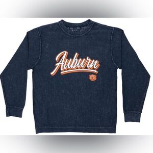 Women's Pressbox Auburn Collegiate Comfy Cord Sweatshirt, Size XL in Navy